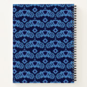Carnet Celestial Love Stars Coeurs Nom Minuit Bleu (Dos)