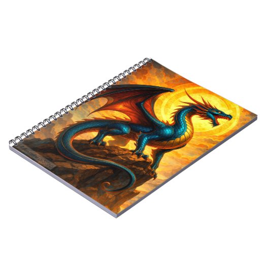 Carnet Celestial Sunfire Dragon Fantasy (Côté gauche)