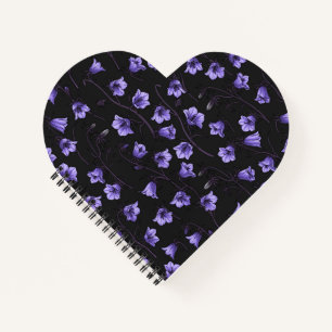 Carnet Cellules bleues de minuit, cloches, Bellflowers