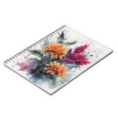 Carnet Celosia - Fleurs aquarelle (Côté gauche)