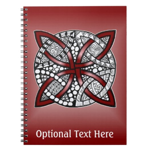 Carnet Celtic Knot Original Design Rouge (Devant)