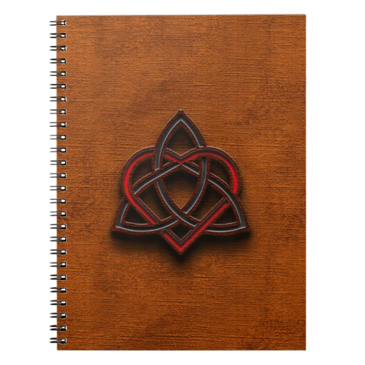 Carnet Céltic Knotwork Valentine Heart Canvas Texture 1 (Devant)