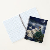 Carnet Celtic Swans Moonlit Lake Night Fantasy Art (Intérieur)