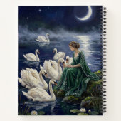 Carnet Celtic Swans Moonlit Lake Night Fantasy Art (Dos)