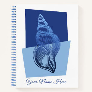 Carnet Centre du siècle moderne Turban Shell Ocean Blue J