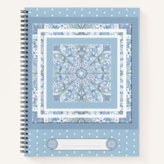 Carnet Céramique Lace Bleu clair (Devant)