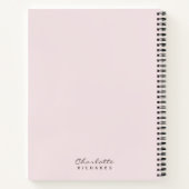 Carnet Cercle Abstrait rose clair moderne (Dos)