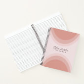 Carnet Cercle Abstrait rose clair moderne (Intérieur)