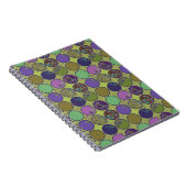 Carnet Cercle Abstrait Vert Violet (Côté Droit)