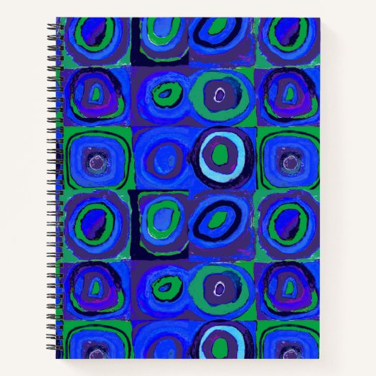 Carnet Cercle Carré Kandinsky Farbstudie Blue Quadrate (Devant)