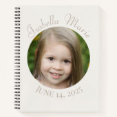 Carnet Cercle centré et script (Devant)