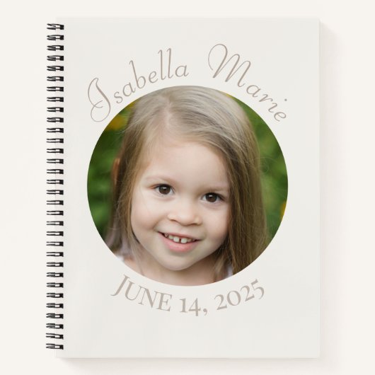 Carnet Cercle centré et script (Devant)