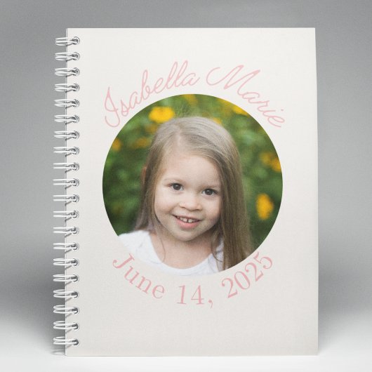 Carnet Cercle centré et script