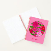 Carnet Cercle de fleurs, Chrysanthèmes rose Fuchsia (Intérieur)