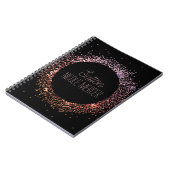 Carnet Cercle de Parties scintillant rose (Côté gauche)