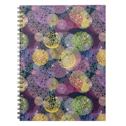 Carnet Cercle de points Polka de la Cute Abstraite (Devant)