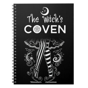 Carnet Cercle de Sorcières Jambes de Sorcière Noir & Blan