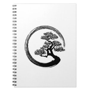 Carnet Cercle de zen d'Enso et arbre de bonsaïs
