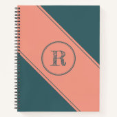 Carnet Cercle Géométrique de Monogramme de Lettre Angle S (Devant)