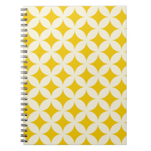 Carnet Cercle géométrique forme un ecru motif transparent