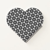 Carnet Cercle Stars motif noir blanc (Dos)