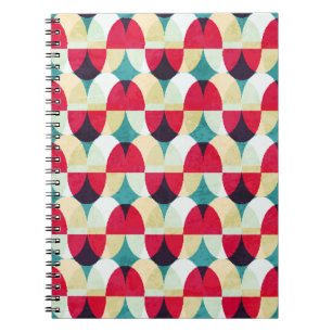 Carnet Cercle vintage, motif abstrait transparent.