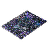 Carnet Cercles abstraits dessinés à la main, Bleu, Violet (Côté gauche)