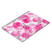 Carnet Cercles Abstraits en verre d'argent rose (Côté gauche)