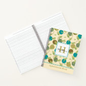 Carnet Cercles Abstraits et Feuilles Monogramme Rendez-vo (Intérieur)