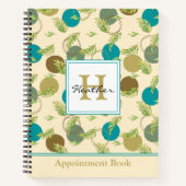 Carnet Cercles Abstraits et Feuilles Monogramme Rendez-vo (Devant)
