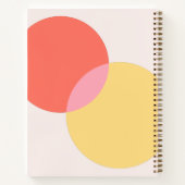 Carnet Cercles Abstraits modernes Rouge Jaune Rose Minima (Dos)