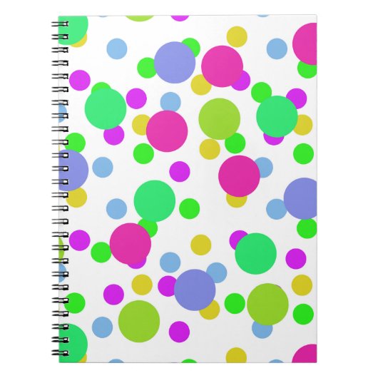 Carnet Cercles abstraits sans couture rond points confett (Devant)