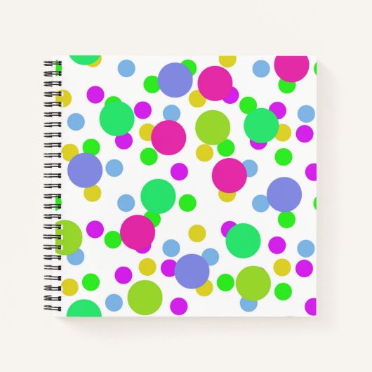 Carnet Cercles abstraits sans couture rond points confett (Devant)