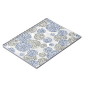 Carnet Cercles avec imprimé léopard gris et bleu (Côté gauche)