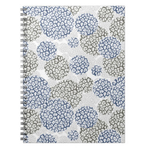 Carnet Cercles avec imprimé léopard gris et bleu