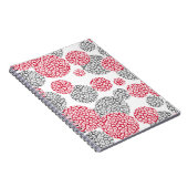 Carnet Cercles avec imprimé léopard gris et rouge (Côté Droit)