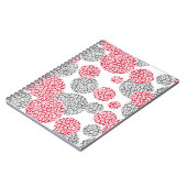 Carnet Cercles avec imprimé léopard gris et rouge (Côté gauche)