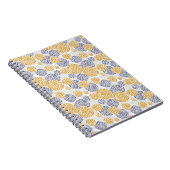 Carnet Cercles avec imprimé léopard jaune et bleu (Côté Droit)