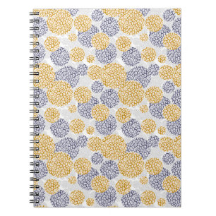 Carnet Cercles avec imprimé léopard jaune et bleu