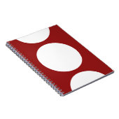 Carnet Cercles blancs en rouge (Côté Droit)