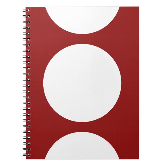 Carnet Cercles blancs en rouge (Devant)