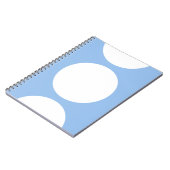 Carnet Cercles blancs sur bleu clair (Côté gauche)