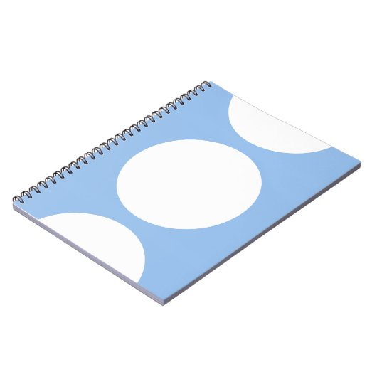 Carnet Cercles blancs sur bleu clair (Côté gauche)