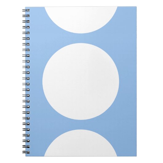 Carnet Cercles blancs sur bleu clair (Devant)