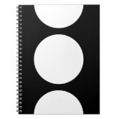 Carnet Cercles blancs sur noir (Devant)