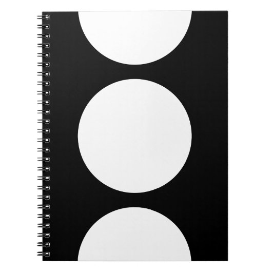 Carnet Cercles blancs sur noir (Devant)