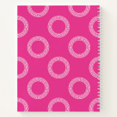Carnet Cercles clés grecs preppy Priorité Initiales rose (Dos)