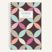 Carnet Cercles colorés Motif géométrique (Recto)