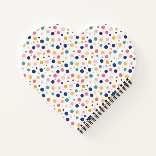 Carnet cercles colorés motifs mignons pois (Dos)