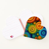 Carnet Cercles concentriques abstraits en multicolore vib (Intérieur)